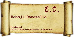 Babaji Donatella névjegykártya