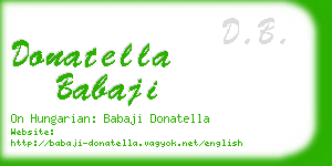 donatella babaji business card